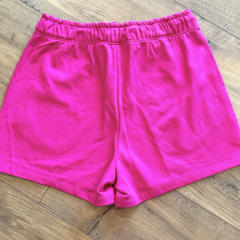 NWT CRZ YOGA WORKOUT Sweat  Shorts Pull On Pink Women's‎ Sz Large L - Picture 4 of 4